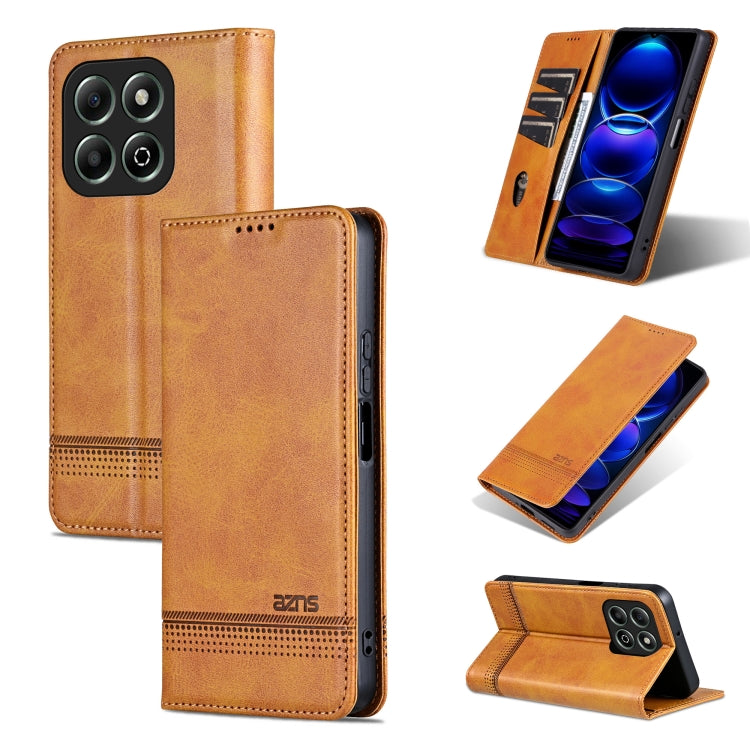 AZNS Magnetic Calf Texture Flip Leather Phone Case, For Honor Play 60 Plus, For Honor X6b, For Honor 200, For Honor 200 Pro
