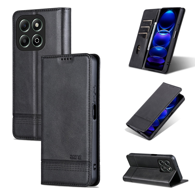 AZNS Magnetic Calf Texture Flip Leather Phone Case, For Honor Play 60 Plus, For Honor X6b, For Honor 200, For Honor 200 Pro