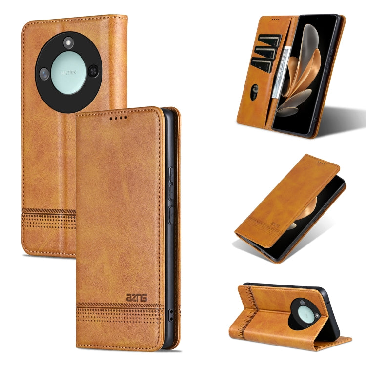 AZNS Magnetic Calf Texture Flip Leather Phone Case, For Honor Magic7, For Honor X60 Pro, For Honor X60, For Honor X60i