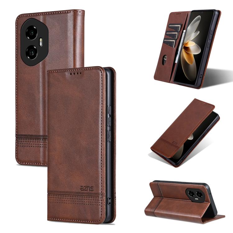 AZNS Magnetic Calf Texture Flip Leather Phone Case, For Honor 300 Ultra, For Honor 300 Pro, For Honor 300, For Honor Magic7 Pro