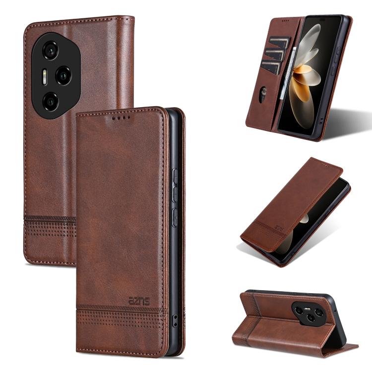 AZNS Magnetic Calf Texture Flip Leather Phone Case, For Honor 300 Ultra, For Honor 300 Pro, For Honor 300, For Honor Magic7 Pro