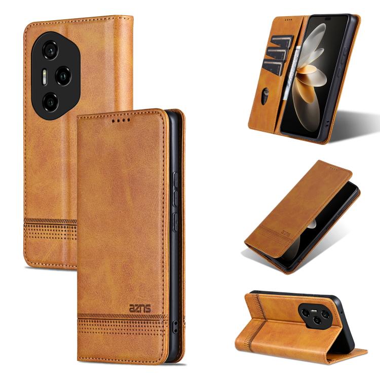 AZNS Magnetic Calf Texture Flip Leather Phone Case, For Honor 300 Ultra, For Honor 300 Pro, For Honor 300, For Honor Magic7 Pro