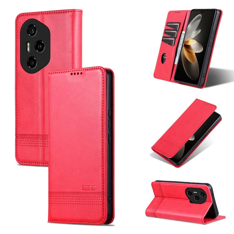 AZNS Magnetic Calf Texture Flip Leather Phone Case, For Honor 300 Ultra, For Honor 300 Pro, For Honor 300, For Honor Magic7 Pro