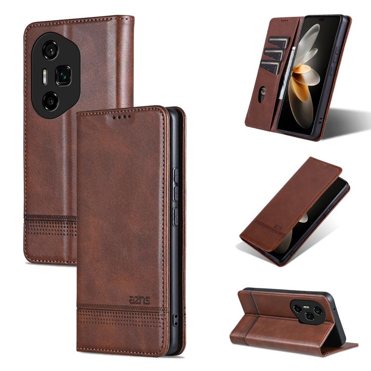 AZNS Magnetic Calf Texture Flip Leather Phone Case, For Honor 300 Ultra, For Honor 300 Pro, For Honor 300, For Honor Magic7 Pro
