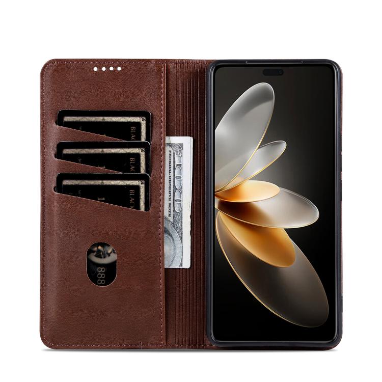 AZNS Magnetic Calf Texture Flip Leather Phone Case, For Honor 300 Ultra, For Honor 300 Pro, For Honor 300, For Honor Magic7 Pro