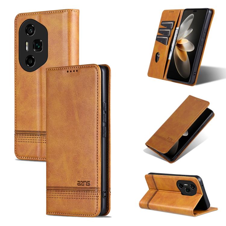 AZNS Magnetic Calf Texture Flip Leather Phone Case, For Honor 300 Ultra, For Honor 300 Pro, For Honor 300, For Honor Magic7 Pro