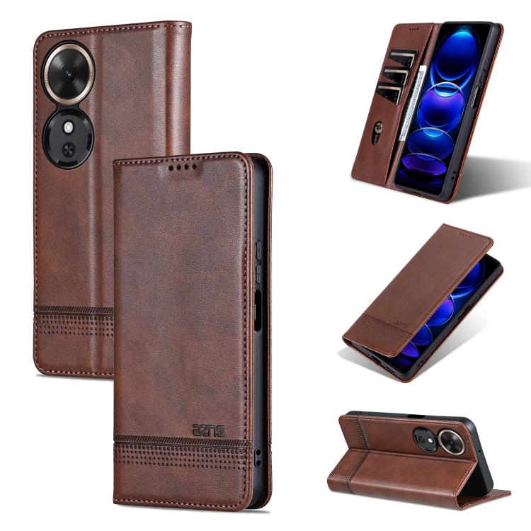 AZNS Magnetic Calf Texture Flip Leather Phone Case, For Honor X70 5G, For Honor 400 Pro 5G Global 160.8mm, For Honor Play 60, For Honor 400 Global 156.5mm
