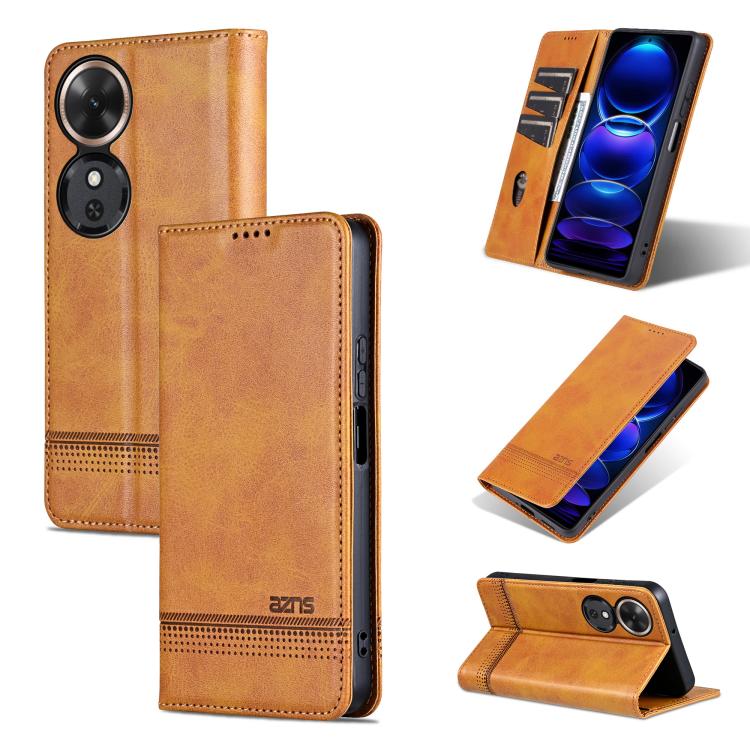 AZNS Magnetic Calf Texture Flip Leather Phone Case, For Honor X70 5G, For Honor 400 Pro 5G Global 160.8mm, For Honor Play 60, For Honor 400 Global 156.5mm
