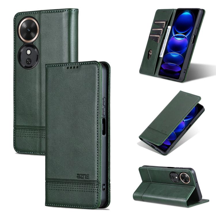 AZNS Magnetic Calf Texture Flip Leather Phone Case, For Honor X70 5G, For Honor 400 Pro 5G Global 160.8mm, For Honor Play 60, For Honor 400 Global 156.5mm