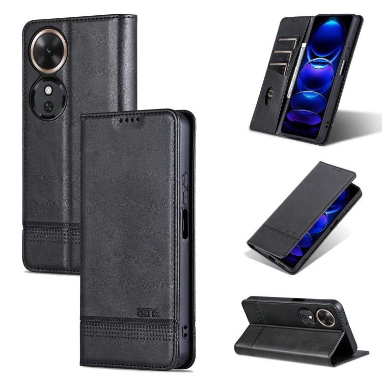 AZNS Magnetic Calf Texture Flip Leather Phone Case, For Honor X70 5G, For Honor 400 Pro 5G Global 160.8mm, For Honor Play 60, For Honor 400 Global 156.5mm