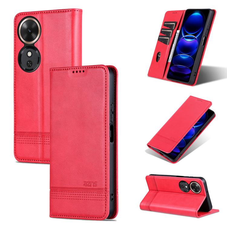AZNS Magnetic Calf Texture Flip Leather Phone Case, For Honor X70 5G, For Honor 400 Pro 5G Global 160.8mm, For Honor Play 60, For Honor 400 Global 156.5mm