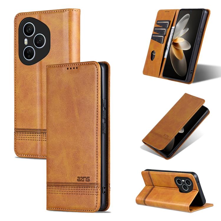 AZNS Magnetic Calf Texture Flip Leather Phone Case, For Honor X70 5G, For Honor 400 Pro 5G Global 160.8mm, For Honor Play 60, For Honor 400 Global 156.5mm