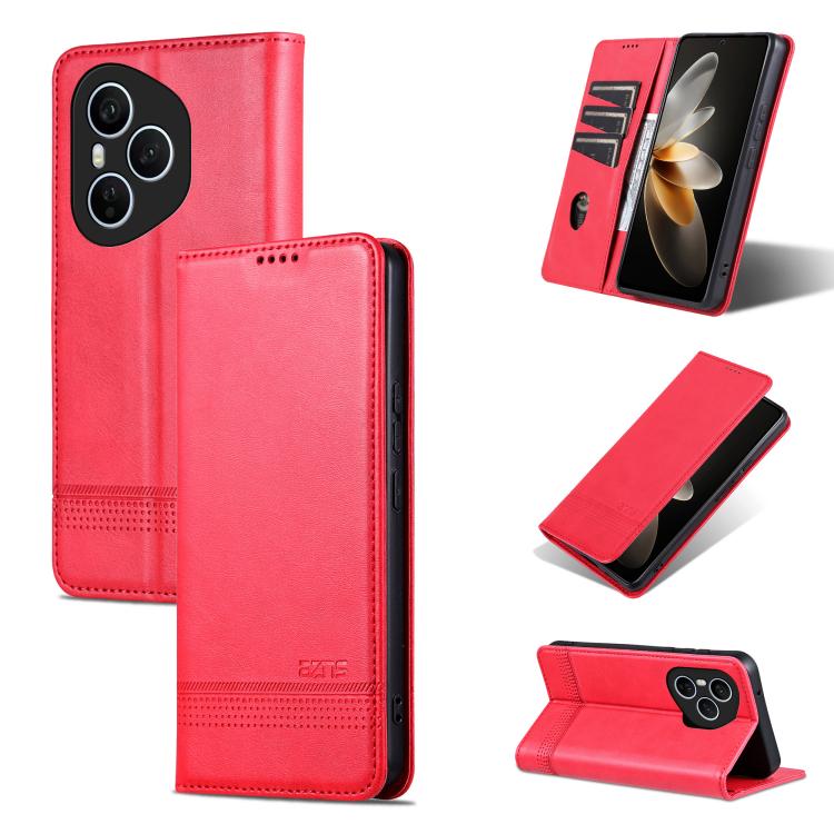 AZNS Magnetic Calf Texture Flip Leather Phone Case, For Honor X70 5G, For Honor 400 Pro 5G Global 160.8mm, For Honor Play 60, For Honor 400 Global 156.5mm