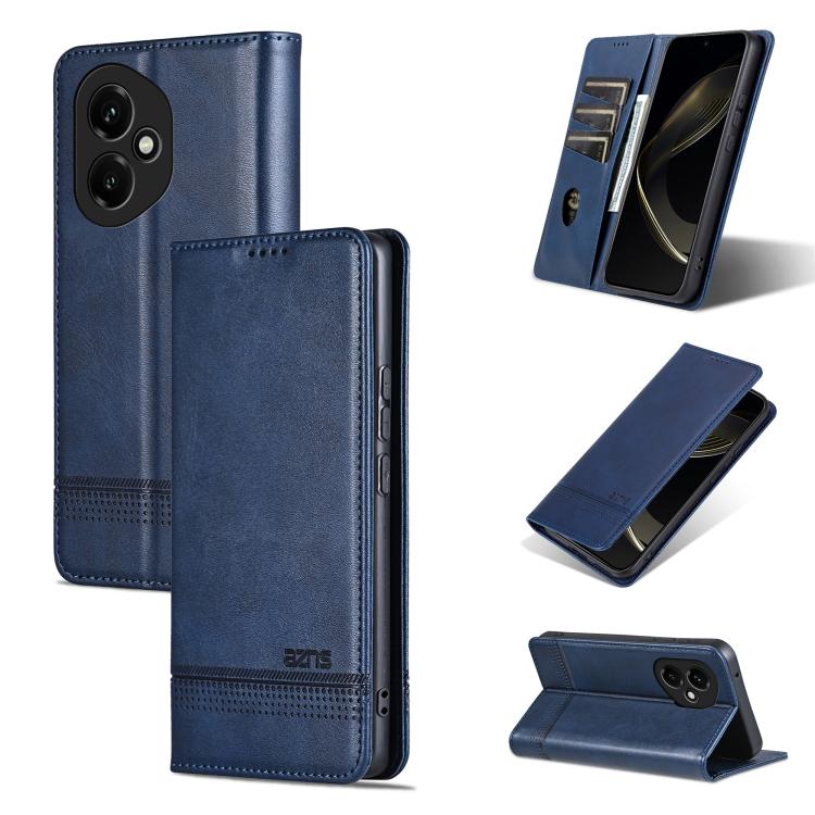 AZNS Magnetic Calf Texture Flip Leather Phone Case, For Honor X70 5G, For Honor 400 Pro 5G Global 160.8mm, For Honor Play 60, For Honor 400 Global 156.5mm