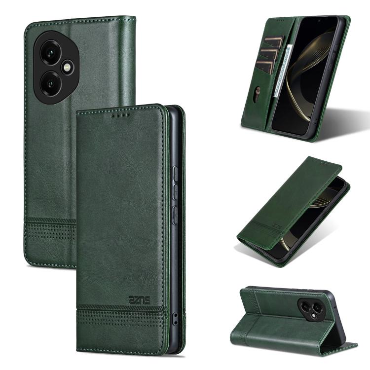 AZNS Magnetic Calf Texture Flip Leather Phone Case, For Honor X70 5G, For Honor 400 Pro 5G Global 160.8mm, For Honor Play 60, For Honor 400 Global 156.5mm