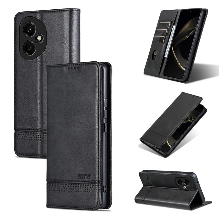 AZNS Magnetic Calf Texture Flip Leather Phone Case, For Honor X70 5G, For Honor 400 Pro 5G Global 160.8mm, For Honor Play 60, For Honor 400 Global 156.5mm