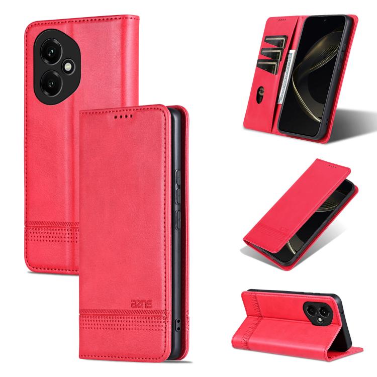 AZNS Magnetic Calf Texture Flip Leather Phone Case, For Honor X70 5G, For Honor 400 Pro 5G Global 160.8mm, For Honor Play 60, For Honor 400 Global 156.5mm
