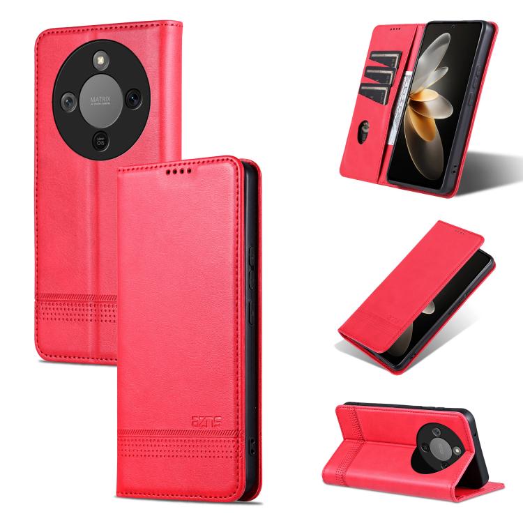 AZNS Magnetic Calf Texture Flip Leather Phone Case, For Honor X70 5G, For Honor 400 Pro 5G Global 160.8mm, For Honor Play 60, For Honor 400 Global 156.5mm