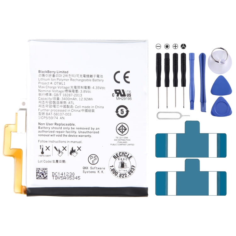 300mAh Battery Replacement, For Alcatel One Touch EE60 4G Y854VB TLiA2, For Blackberry Z20 / Z30, For Blackberry KEY2, For Blackberry Key One / DTEK70, For Blackberry Classic / Q20, For Blackberry Passport Q30, For Blackberry M-S1 Bold 9000/9700       ...