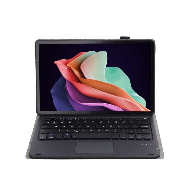 AHW13-A Lambskin Texture Ultra-thin Detachable Bluetooth Keyboard Leather Case with Touchpad, AHW13-A