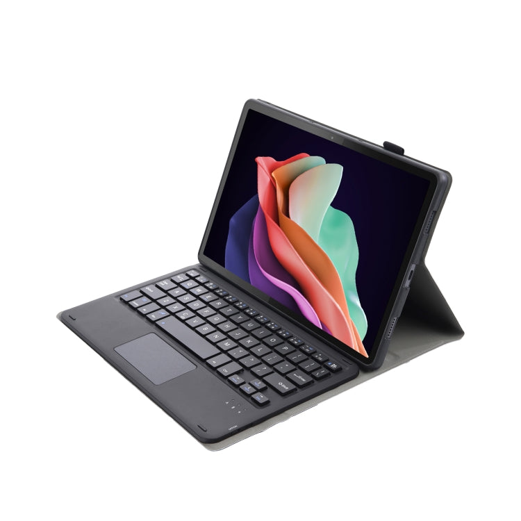 AHW13-A Lambskin Texture Ultra-thin Detachable Bluetooth Keyboard Leather Case with Touchpad, AHW13-A