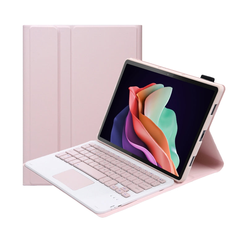 AHW13-A Lambskin Texture Ultra-thin Detachable Bluetooth Keyboard Leather Case with Touchpad, AHW13-A