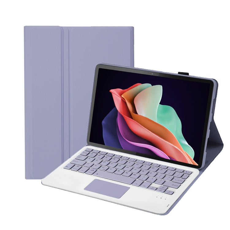 AHW13-A Lambskin Texture Ultra-thin Detachable Bluetooth Keyboard Leather Case with Touchpad, AHW13-A