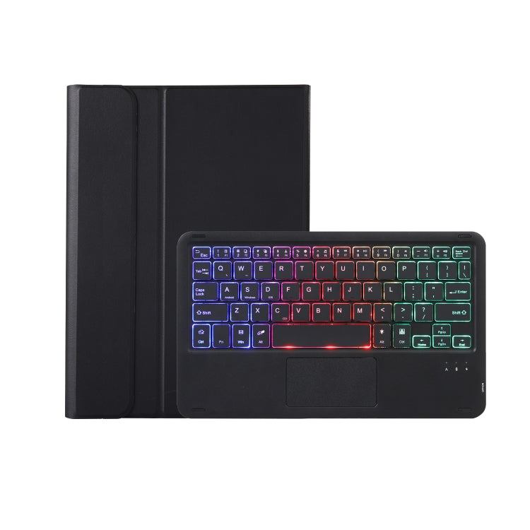 AHW13-AS Lambskin Texture Ultra-thin Detachable Backlight Bluetooth Keyboard Leather Case with Touchpad, AHW13-AS
