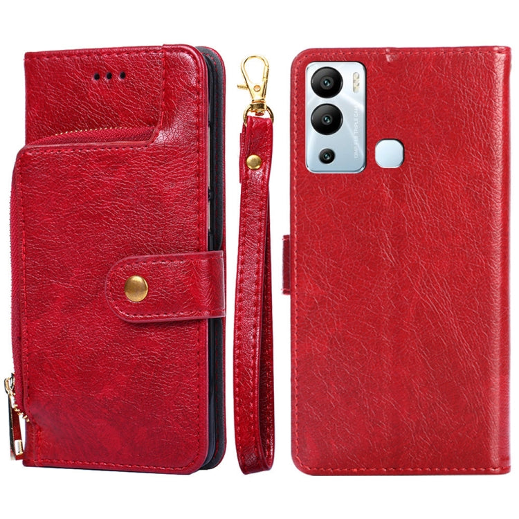 Zipper Bag Leather Phone Case, For Infinix Hot 12 Pro, For Infinix Hot 12i, For Infinix Hot 20i, For Infinix Note 11, For Infinix Smart 7, For Infinix Zero 20