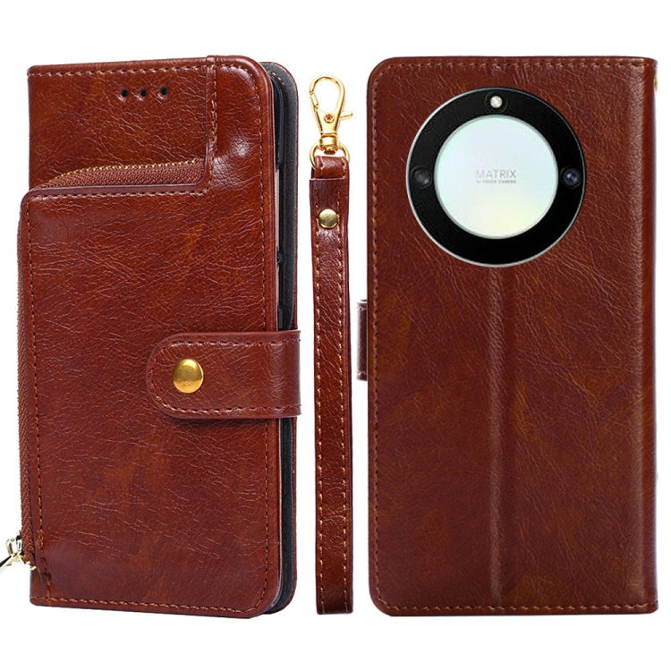 Zipper Bag Leather Phone Case, For Honor X5 4G, For Honor X40, For OnePlus Ace 2V 5G