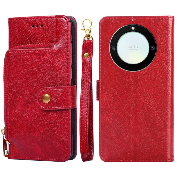 Zipper Bag Leather Phone Case, For Honor X5 4G, For Honor X40, For OnePlus Ace 2V 5G
