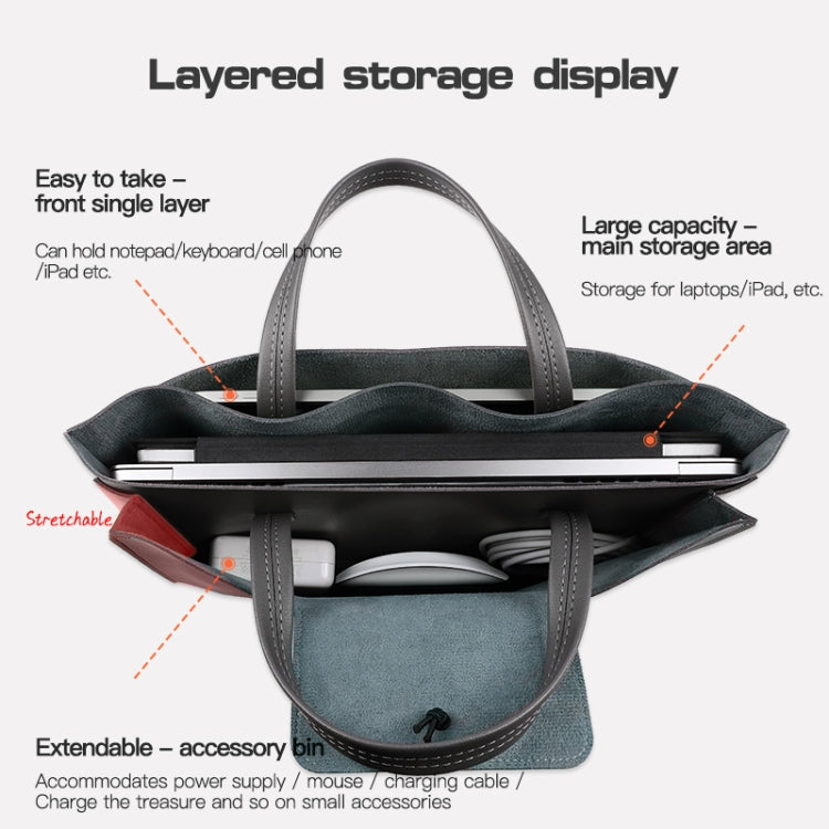 Universal Elastic Thread Button Portable Laptop Inner Bag, 13-14 inch, 15-16 inch