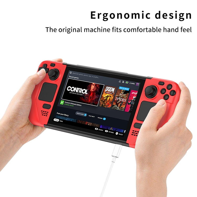 GKK For Steam Deck Color Contrast Anti-fall Game Console Case, GKK Case(Red), GKK Case(Blue), GKK Case(Black)