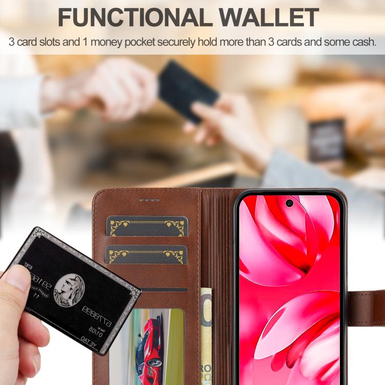 LC.IMEEKE Calf Texture Flip Leather Phone Case, For Google Pixel 10a, For Google Pixel 10 Pro XL, For Google Pixel 10 / 10 Pro, For Google Pixel 9a