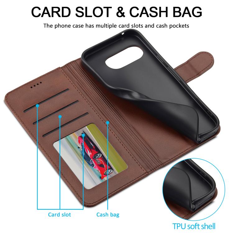 LC.IMEEKE Calf Texture Flip Leather Phone Case, For Google Pixel 10a, For Google Pixel 10 Pro XL, For Google Pixel 10 / 10 Pro, For Google Pixel 9a
