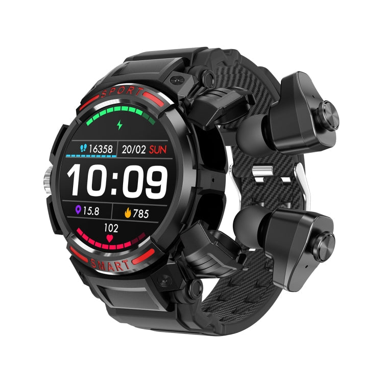 OVISEN T100 1.39 inch TFT Screen 2 in 1 Bluetooth Headset Smart Watch, Support Blood Oxygen Monitoring/Bluetooth Music