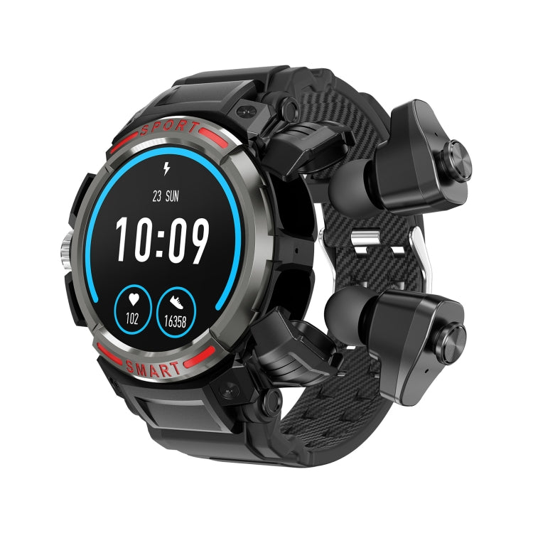 OVISEN T100 1.39 inch TFT Screen 2 in 1 Bluetooth Headset Smart Watch, Support Blood Oxygen Monitoring/Bluetooth Music