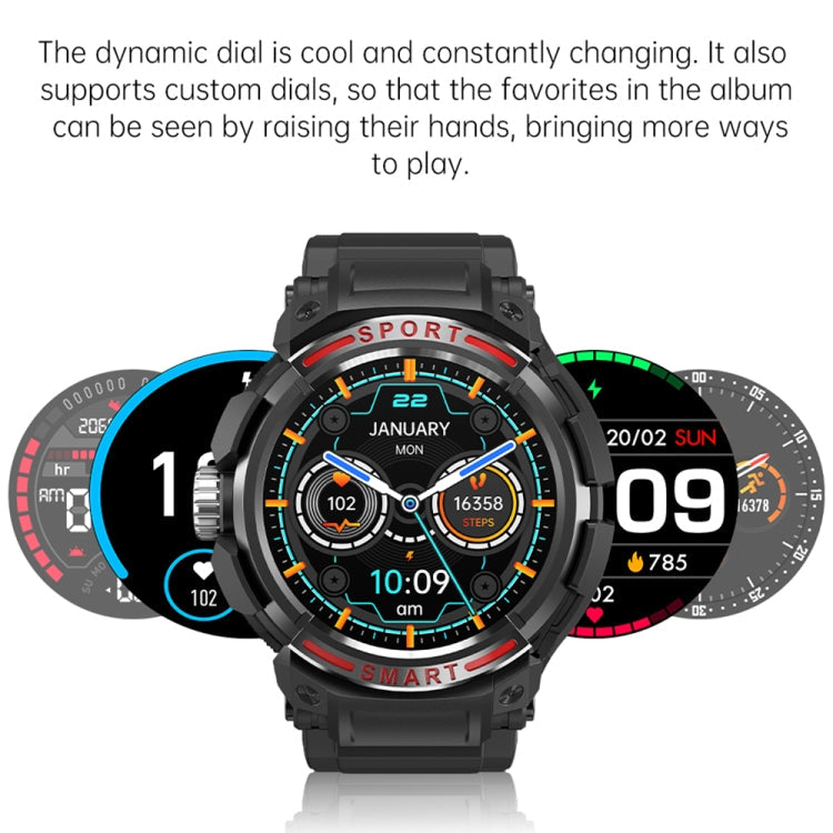 OVISEN T100 1.39 inch TFT Screen 2 in 1 Bluetooth Headset Smart Watch, Support Blood Oxygen Monitoring/Bluetooth Music