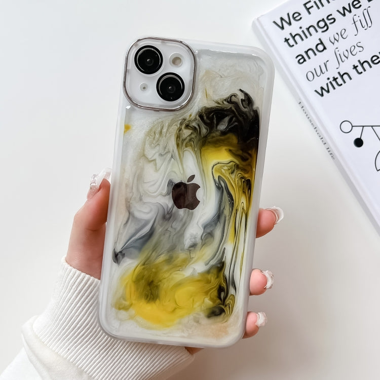 Oil Painting Electroplating TPU Phone Case, For iPhone 14, For iPhone 14 Pro, For iPhone 14 Plus, For iPhone 14 Pro Max, For iPhone 13