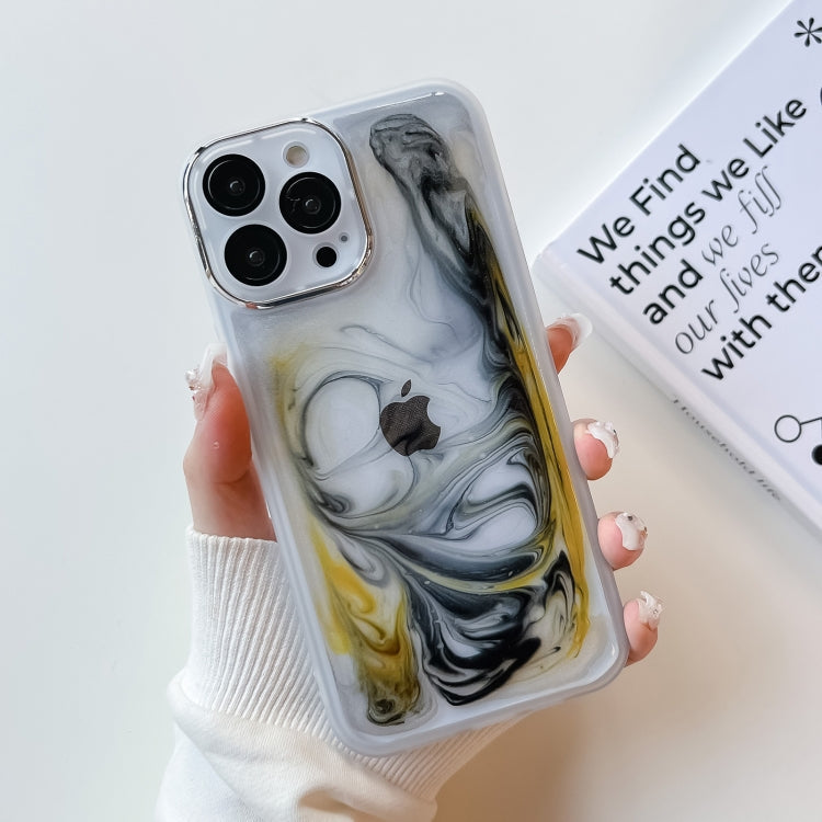 Oil Painting Electroplating TPU Phone Case, For iPhone 13 Pro, For iPhone 13 Pro Max, For iPhone 12, For iPhone 12 Pro