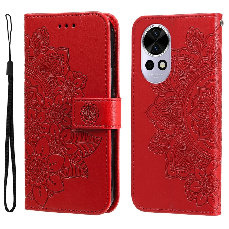 Seven-petal Flowers Embossing Leather Phone Case, For Huawei Enjoy 80, For Huawei nova 13 Pro, For Huawei nova 13 / nova 12, For Huawei Enjoy 70 Pro
