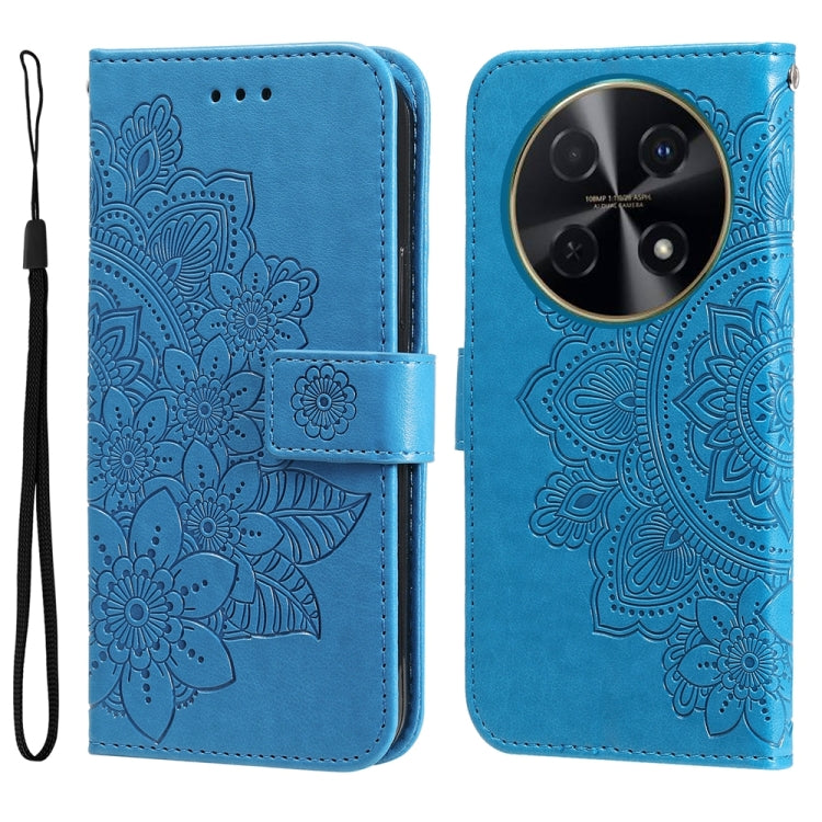 Seven-petal Flowers Embossing Leather Phone Case, For Huawei Enjoy 80, For Huawei nova 13 Pro, For Huawei nova 13 / nova 12, For Huawei Enjoy 70 Pro