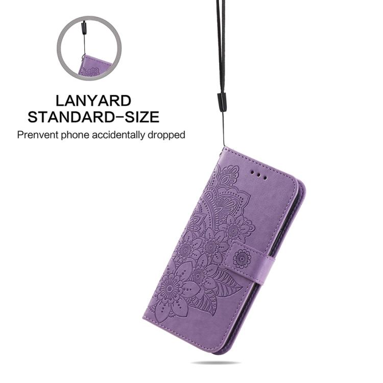 Seven-petal Flowers Embossing Leather Phone Case, For Huawei Enjoy 80, For Huawei nova 13 Pro, For Huawei nova 13 / nova 12, For Huawei Enjoy 70 Pro