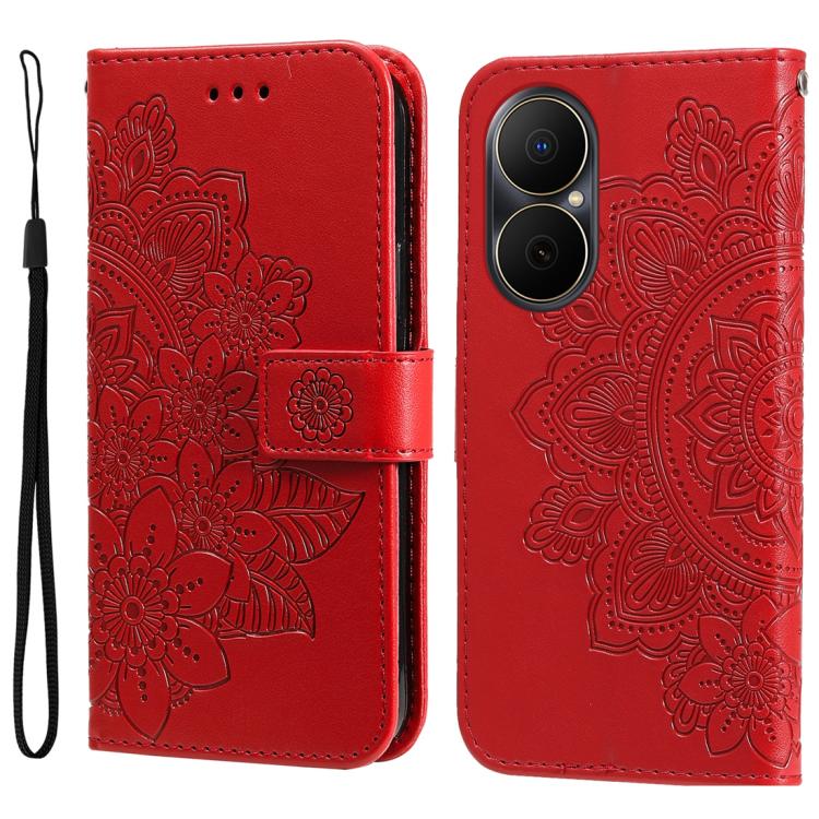 Seven-petal Flowers Embossing Leather Phone Case, For Huawei Enjoy 80, For Huawei nova 13 Pro, For Huawei nova 13 / nova 12, For Huawei Enjoy 70 Pro