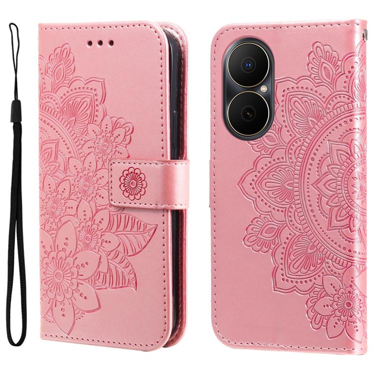 Seven-petal Flowers Embossing Leather Phone Case, For Huawei Enjoy 80, For Huawei nova 13 Pro, For Huawei nova 13 / nova 12, For Huawei Enjoy 70 Pro