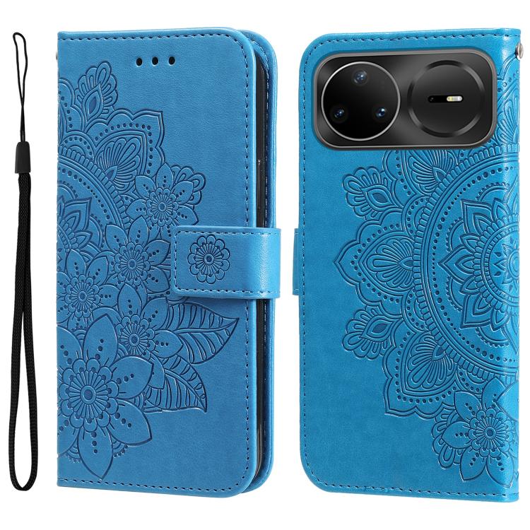 Seven-petal Flowers Embossing Leather Phone Case, For Huawei Enjoy 90 Pro Max 5G, For Huawei Enjoy 90 / Enjoy 90 Plus 5G, For Huawei Enjoy 80 Plus, For Huawei nova 15 Pro / nova 15 Ultra