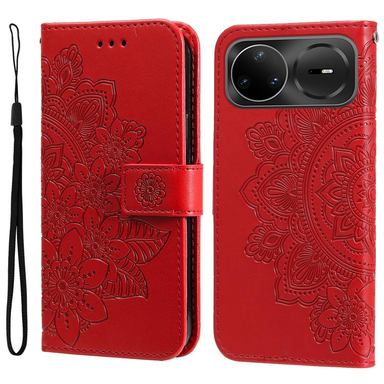 Seven-petal Flowers Embossing Leather Phone Case, For Huawei Enjoy 90 Pro Max 5G, For Huawei Enjoy 90 / Enjoy 90 Plus 5G, For Huawei Enjoy 80 Plus, For Huawei nova 15 Pro / nova 15 Ultra