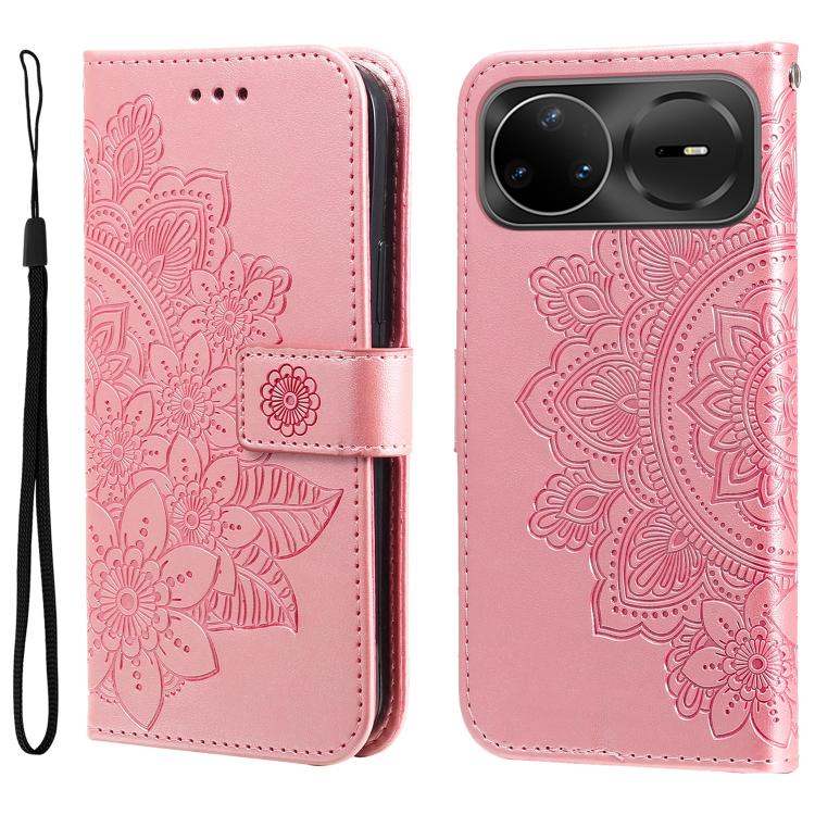 Seven-petal Flowers Embossing Leather Phone Case, For Huawei Enjoy 90 Pro Max 5G, For Huawei Enjoy 90 / Enjoy 90 Plus 5G, For Huawei Enjoy 80 Plus, For Huawei nova 15 Pro / nova 15 Ultra