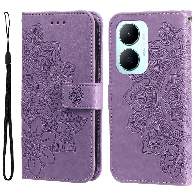 Seven-petal Flowers Embossing Leather Phone Case, For Huawei Enjoy 90 Pro Max 5G, For Huawei Enjoy 90 / Enjoy 90 Plus 5G, For Huawei Enjoy 80 Plus, For Huawei nova 15 Pro / nova 15 Ultra