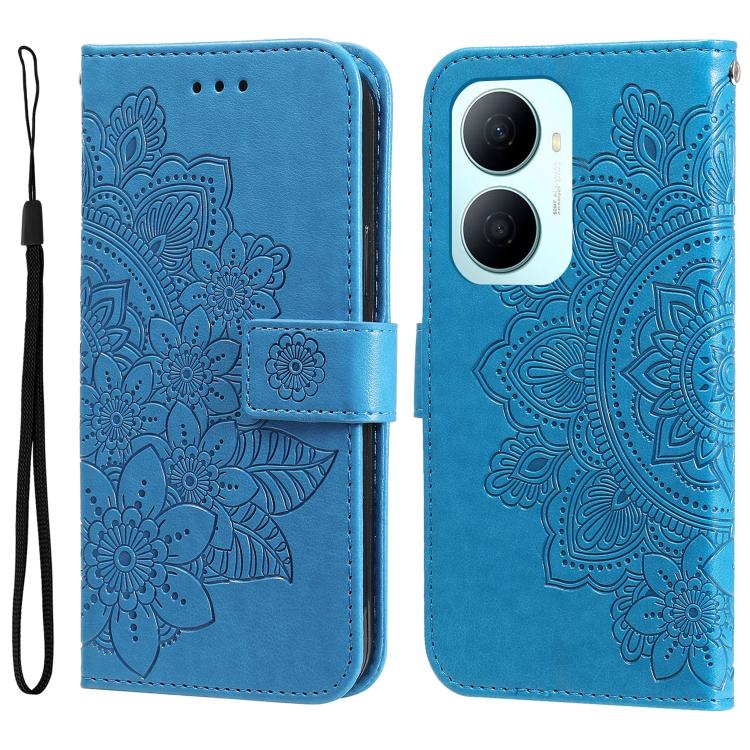 Seven-petal Flowers Embossing Leather Phone Case, For Huawei Enjoy 90 Pro Max 5G, For Huawei Enjoy 90 / Enjoy 90 Plus 5G, For Huawei Enjoy 80 Plus, For Huawei nova 15 Pro / nova 15 Ultra
